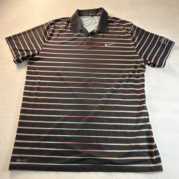 Nike Tiger Woods Other - Nike Dri Fit Tiger Woods‎ Golf Polo Shirt Mens Large Short Sleeve Multi Color